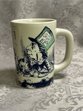 ALICE IN WONDERLAND Mug Mad Hatters Tea Party 1984 Rare Coffee Cup